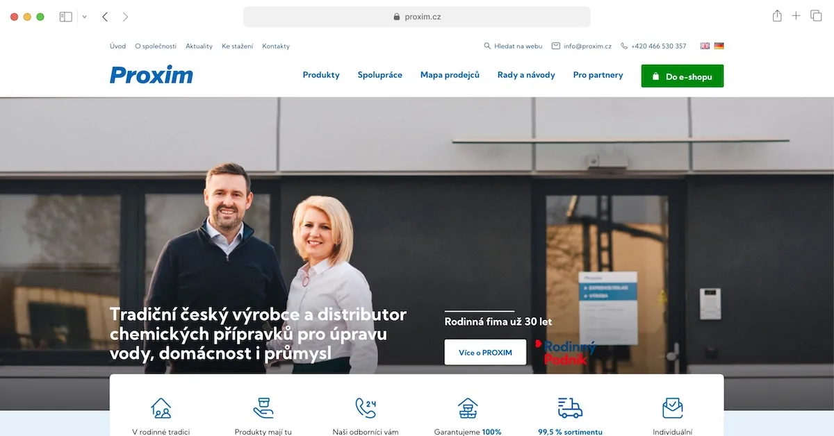 Proxim migrace a web